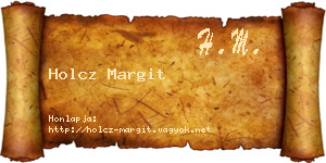 Holcz Margit névjegykártya